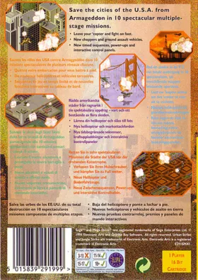 Urban Strike (USA, Europe) box cover back